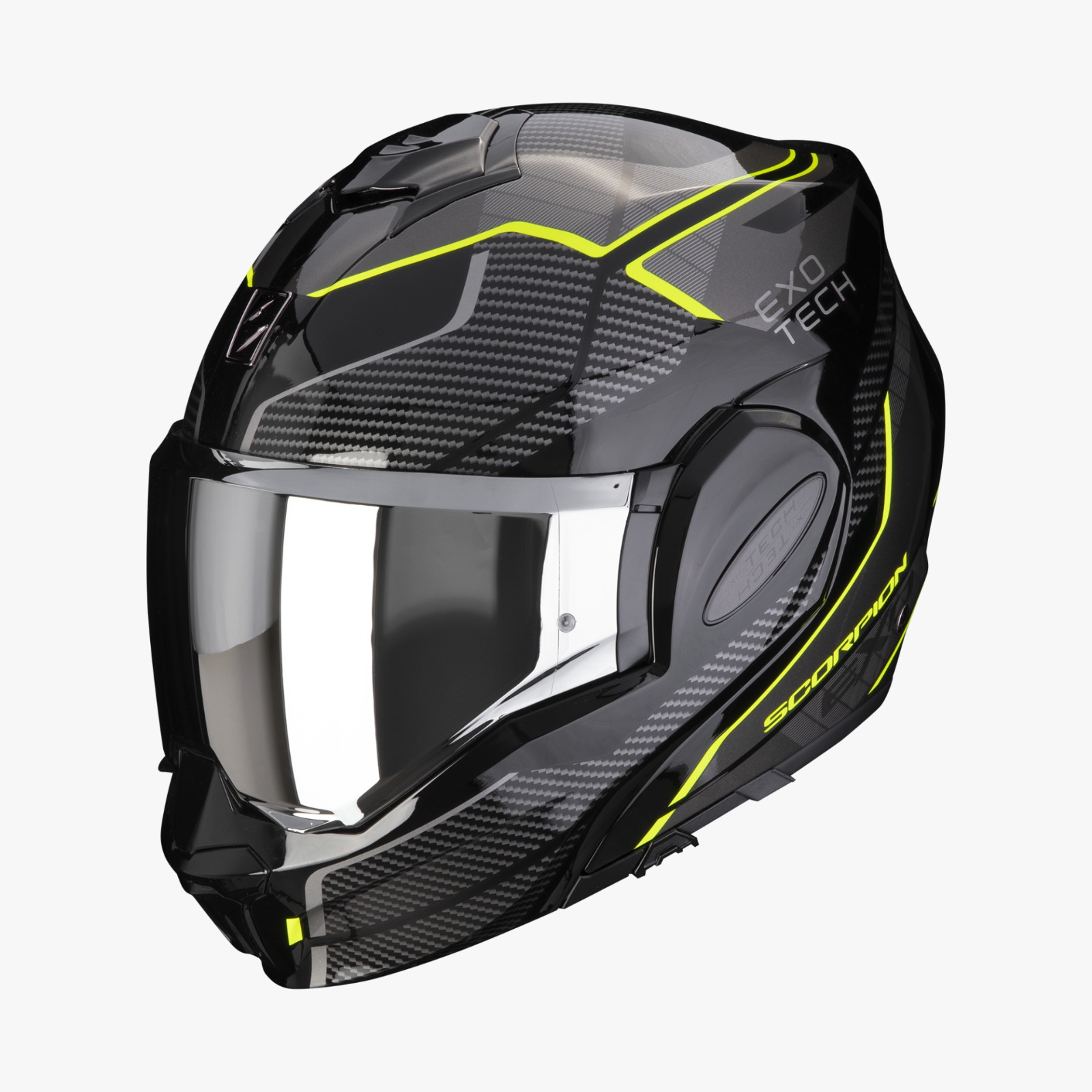Casco Scorpion EXO-TECH EVO Animo Negro Amarillo Neon 22.06