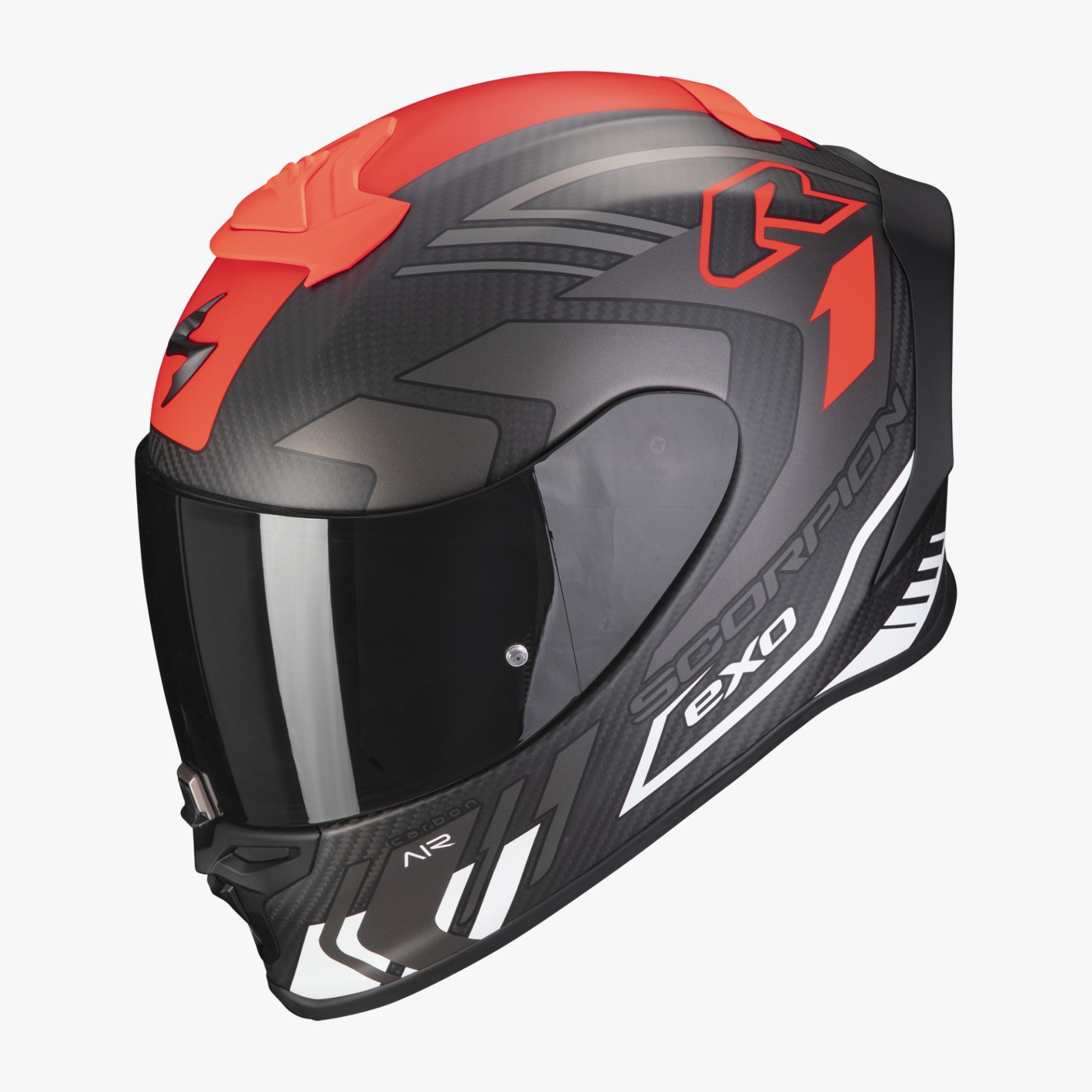 Casco Scorpion Exo-R1 EVO Carbon Supra Negro Mate Plata Blanco 22.06