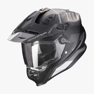 Casco Scorpion ADF-9000 Desert Negro Mate Plata 22.06
