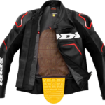 Chaqueta SPIDI Piel EVORIDER 2 Negro Rojo