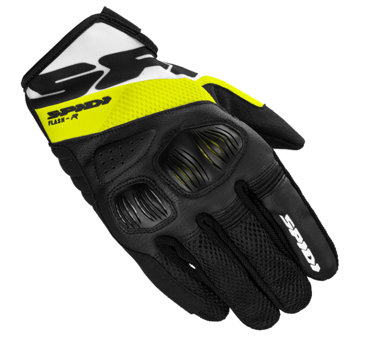 Guante Spidi FLASH-R EVO Negro Amarillo