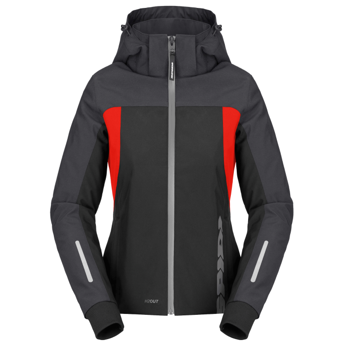 Chaqueta SPIDI HOODIE H2OUT II LADY Negro Antracita Rojo
