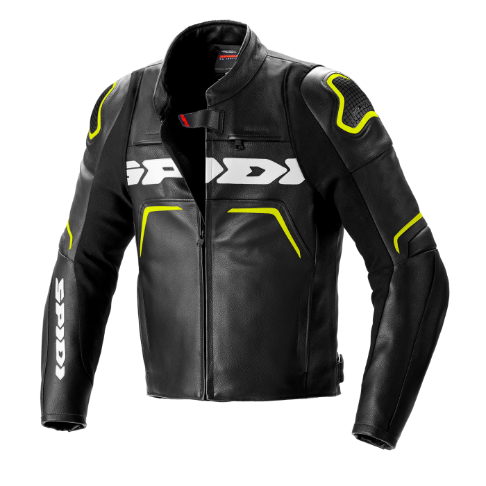 Chaqueta SPIDI Piel EVORIDER 2 Negro Fluor