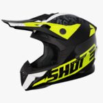 Casco Off Road Shot Pulse AirFit Black White Neon Yellow Glossy
