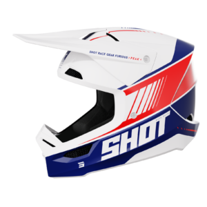 Casco Off Road Shot Furious Peak Blue Red Glossy