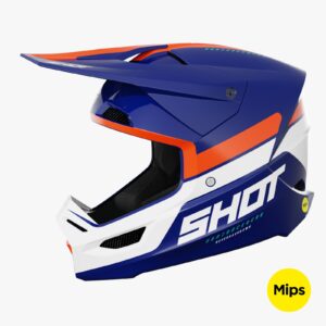Casco OffRoad Shot Race Iron Blue Orange Glossy