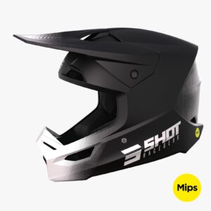 Casco Off Road Shot Race Draw Black Matt