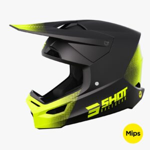 Casco Off Road Shot Race Draw Black Fluor Matt