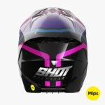 Casco Off Road Shot Race Sky Purple Chrome