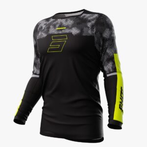 Jersey Off Road Shot Contact Patrol Black Neon Yellow