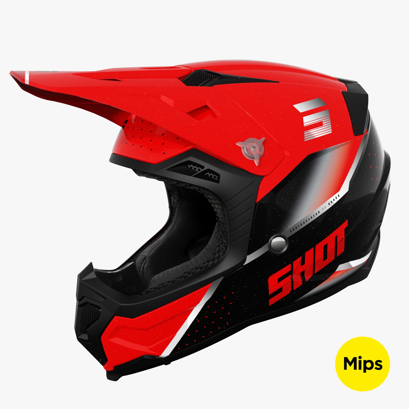 Casco OffRoad Shot Core Honor Red Pearly