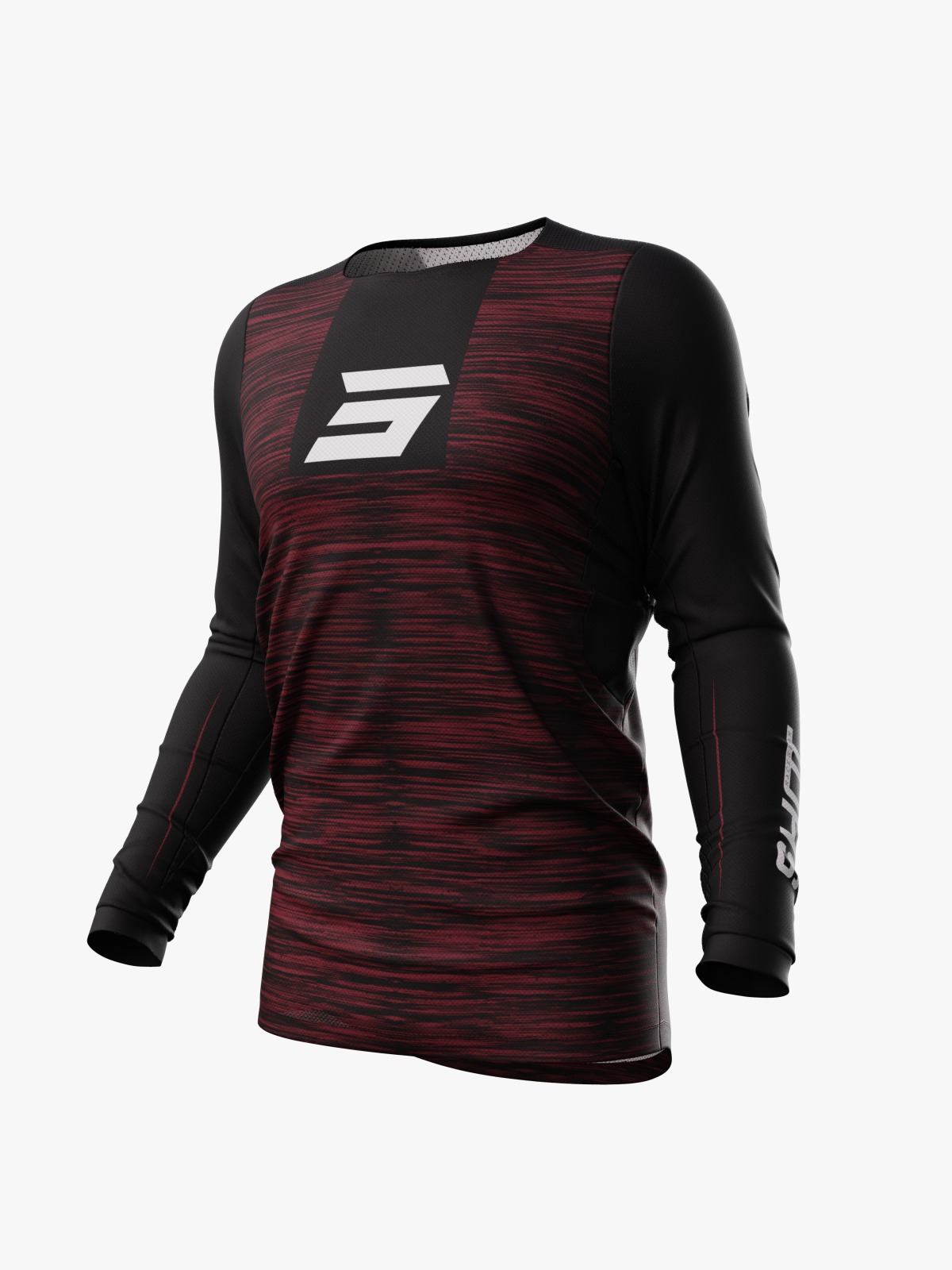 Jersey Off Road Shot Contact Skill Burgundy