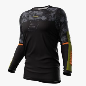 Jersey Off Road Shot Contact Patrol Black Kaki