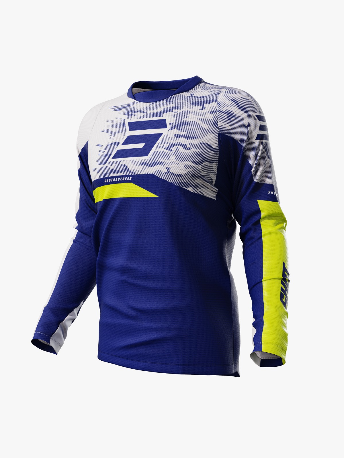 Jersey Off Road Shot Devo Matrix Blue