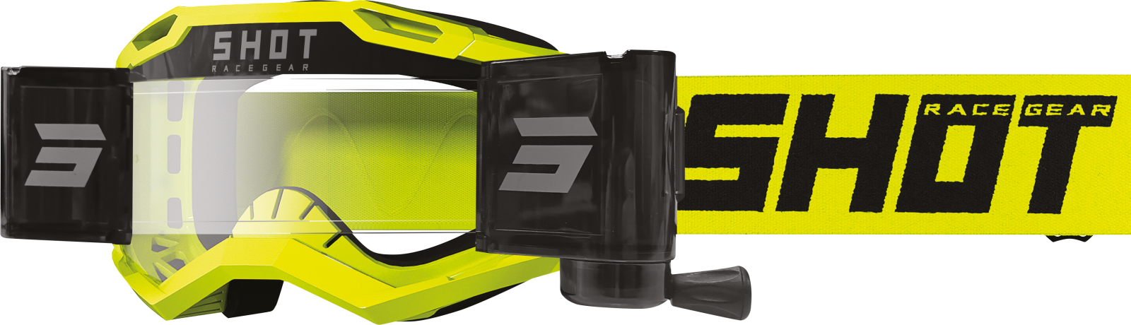 Gafas Off Road Shot Assault Solid Neon Yellow Roll-Off Glossy