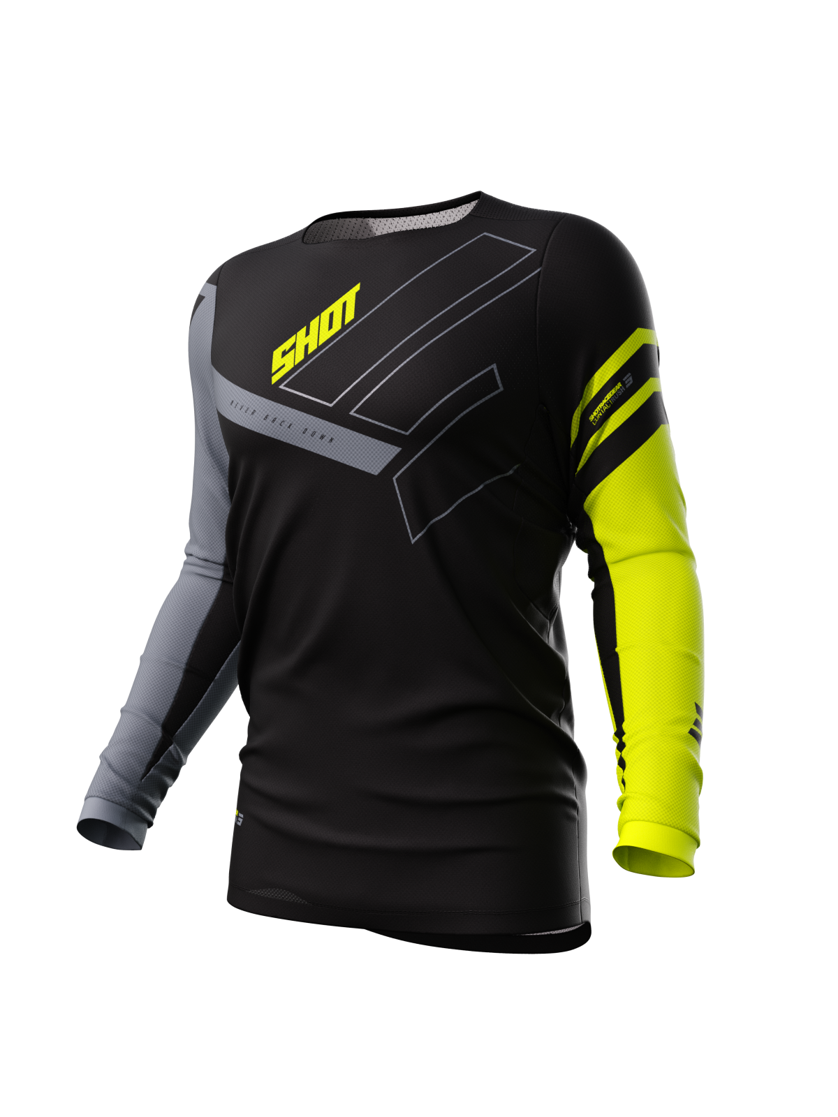 Jersey Off Road Shot Contact Rush Neon Yellow
