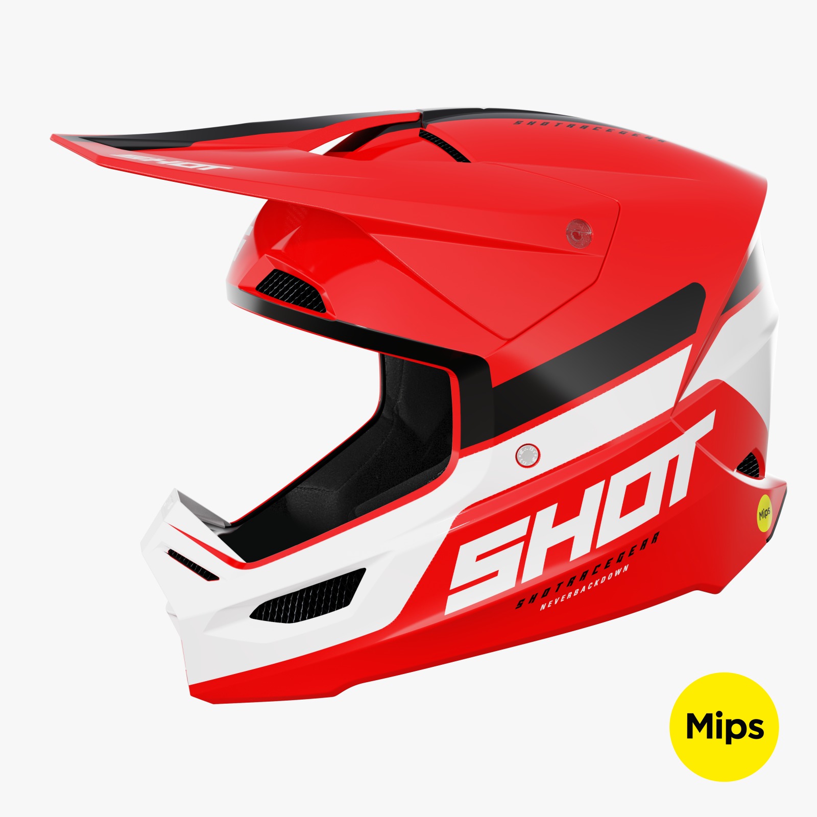 Casco OffRoad Shot Race Iron Red Glossy