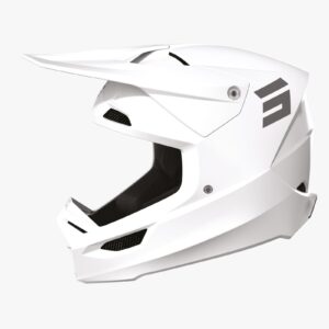 Casco Off Road Shot Furious Solid White Glossy