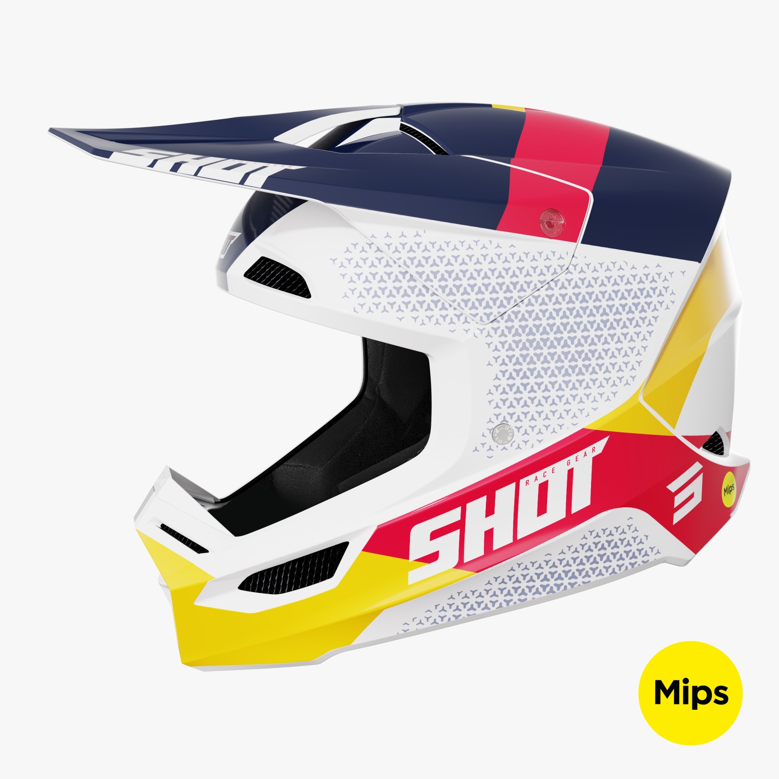 Casco OffRoad Shot Race Ridge Red Blue Glossy