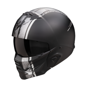 Casco Scorpion EXO-COMBAT II Lord Negro Mate Plata 22.06