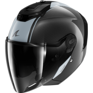 Casco Shark RS JET Carbon skin Plata 22-06